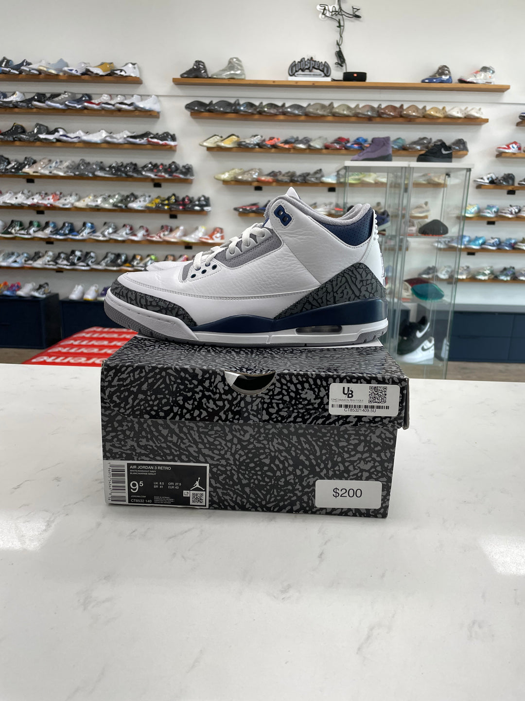 Jordan 3 Retro Midnight Navy - Worn