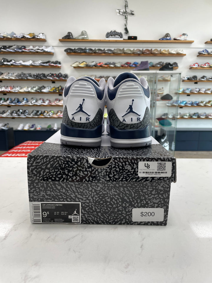 Jordan 3 Retro Midnight Navy - Worn