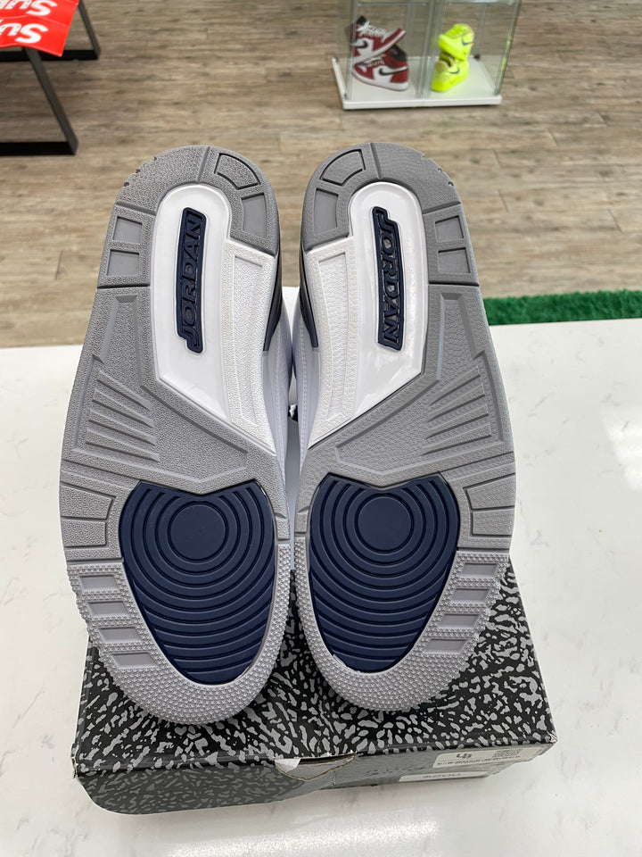 Jordan 3 Retro Midnight Navy - Worn