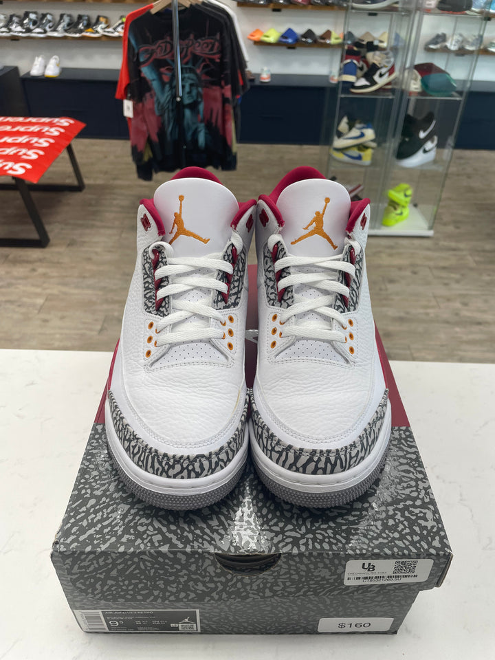 Jordan 3 Retro Cardinal Red- Worn