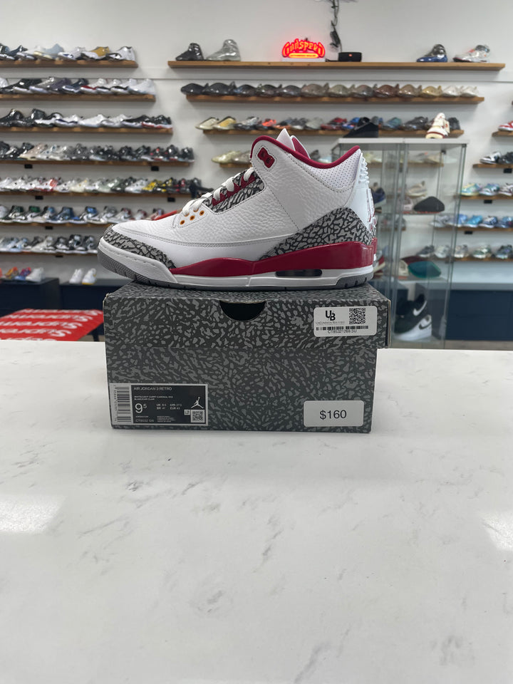 Jordan 3 Retro Cardinal Red- Worn
