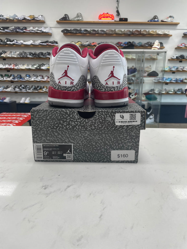 Jordan 3 Retro Cardinal Red- Worn