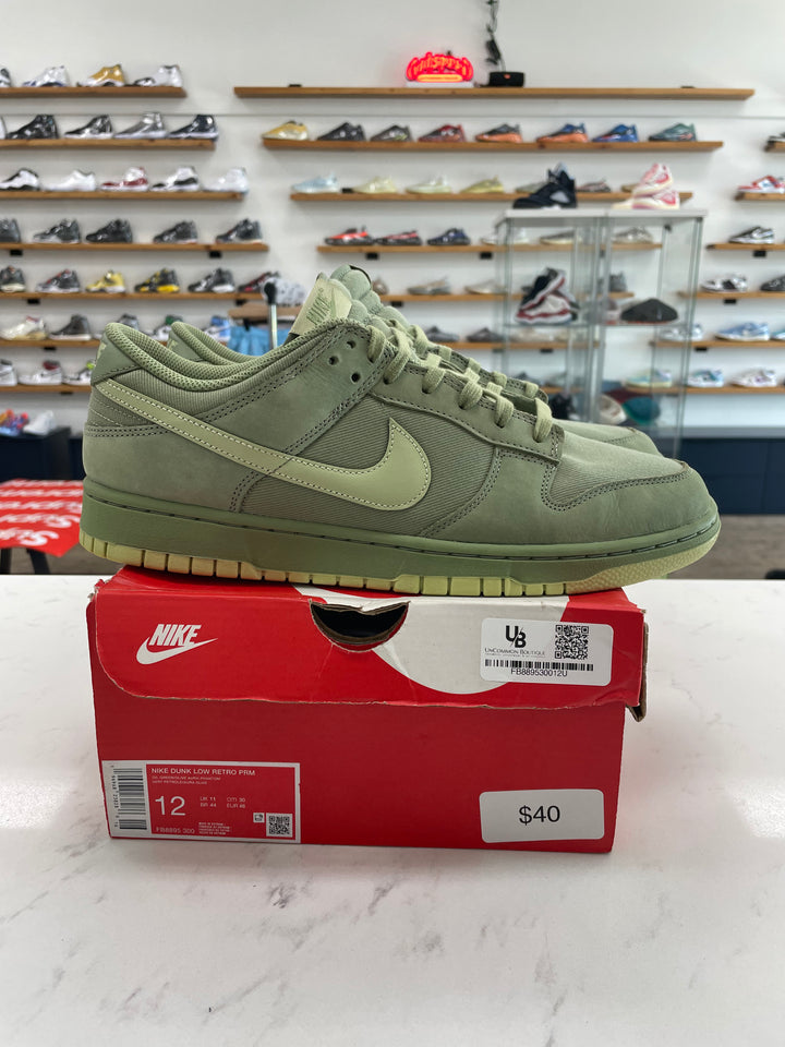 Nike Dunk Low Retro Premium Oil Green Olive Aura - Worn
