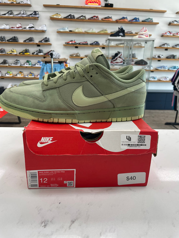 Nike Dunk Low Retro Premium Oil Green Olive Aura - Worn