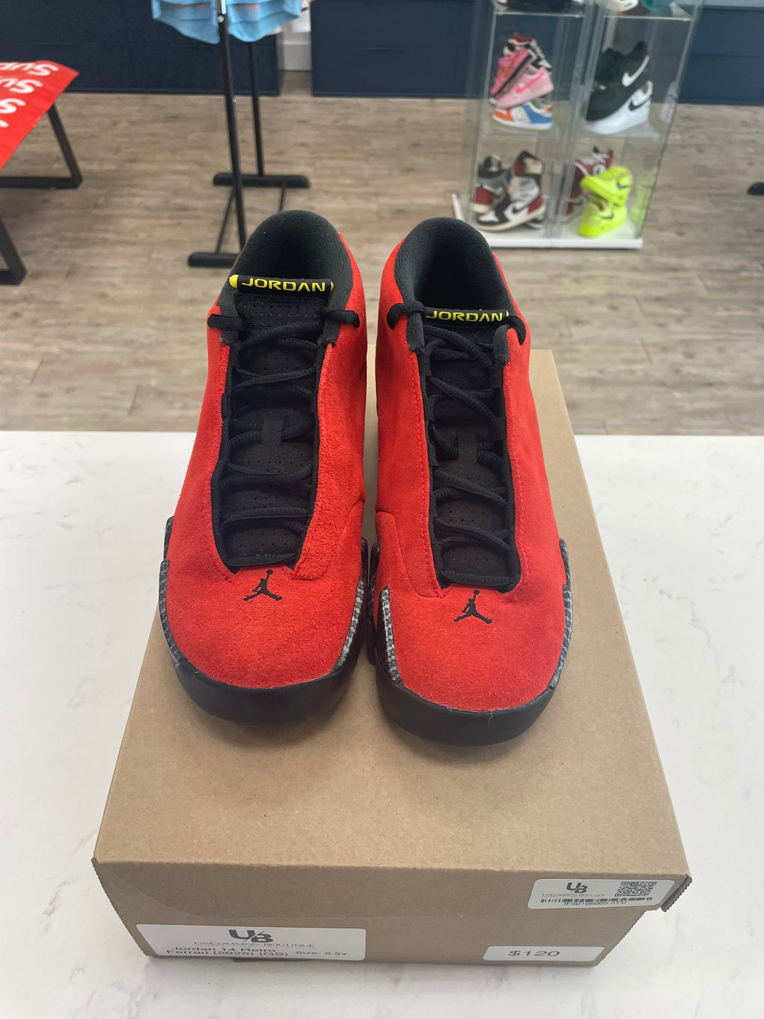 Jordan 14 Retro Ferrari (2025) (GS) - Worn