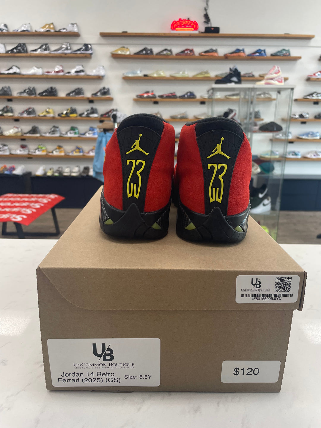 Jordan 14 Retro Ferrari (2025) (GS) - Worn