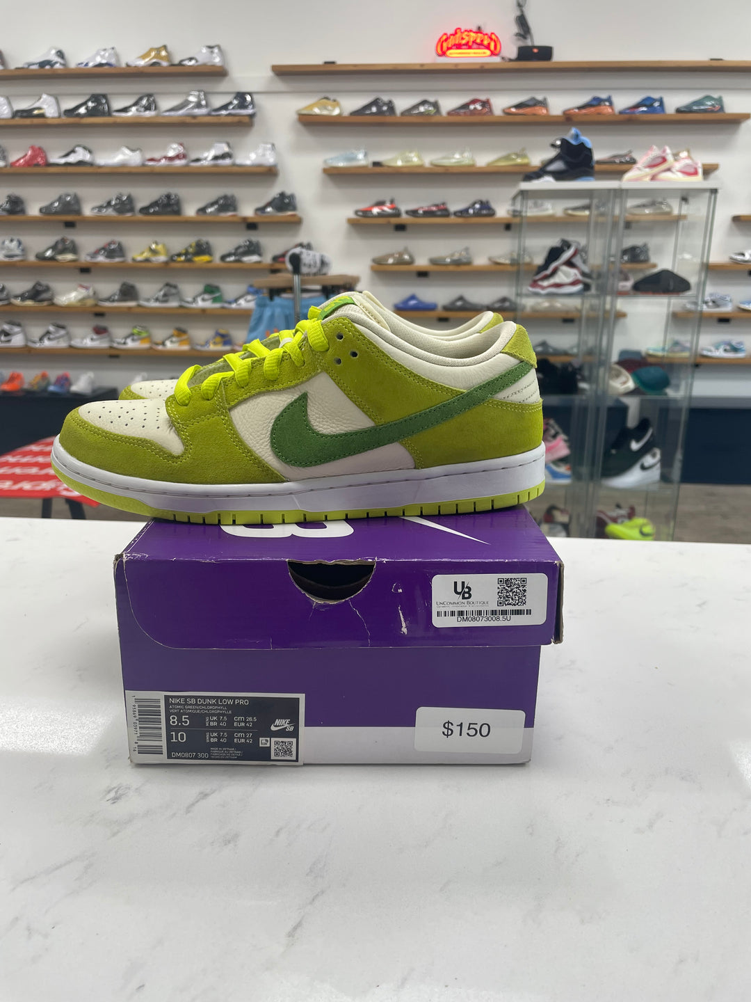 Nike SB Dunk Low Green Apple - Worn