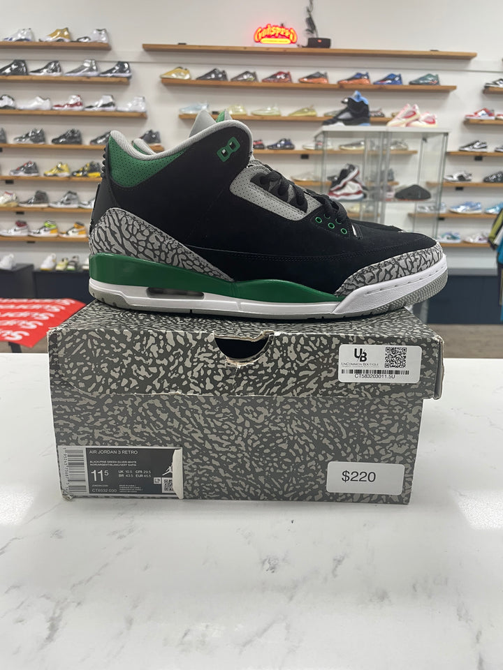 Jordan 3 Retro Pine Green - Worn