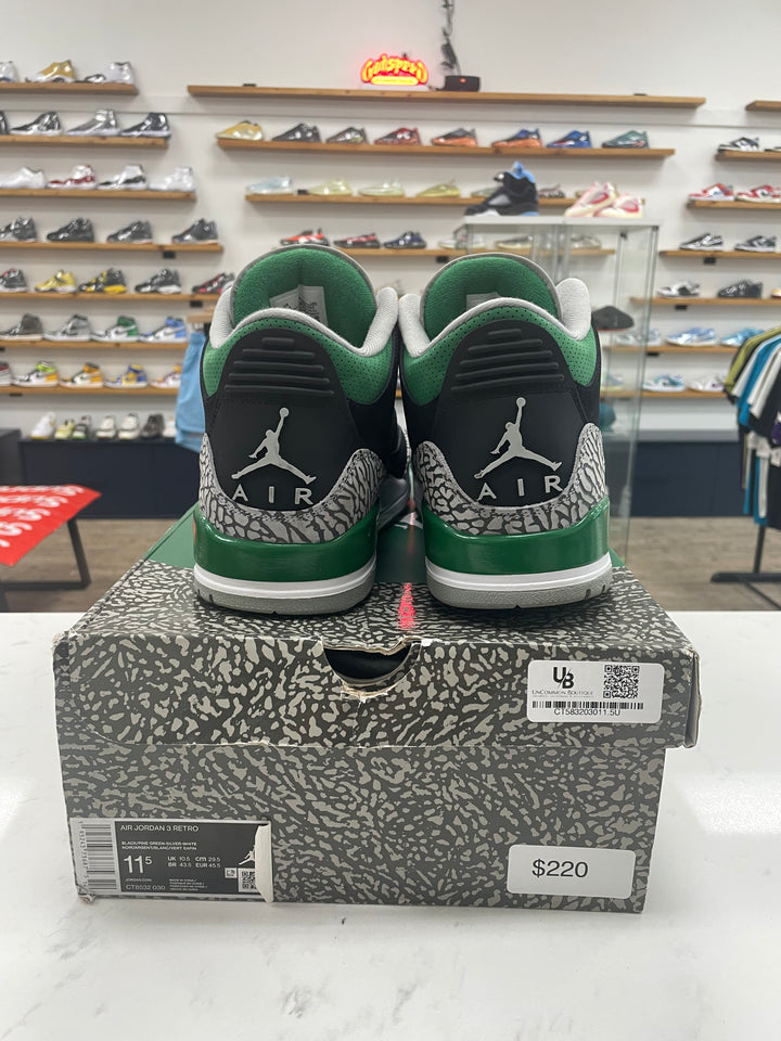 Jordan 3 Retro Pine Green - Worn
