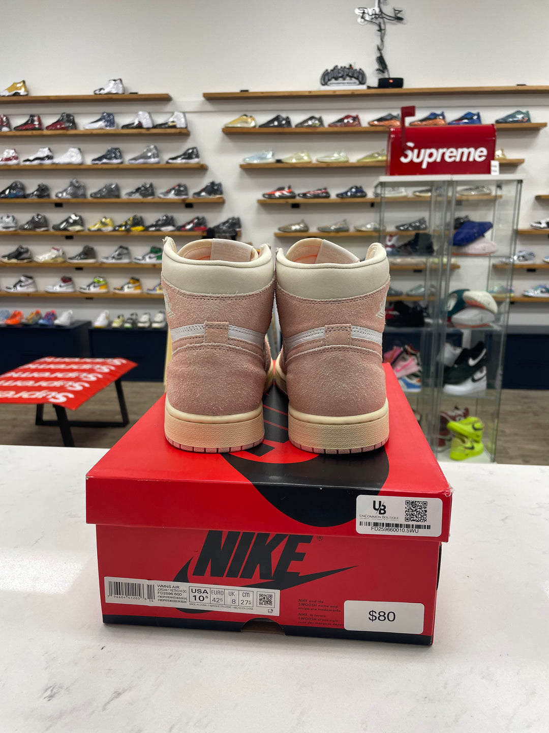 Jordan 1 Retro High OG Washed Pink (Women's) - Worn