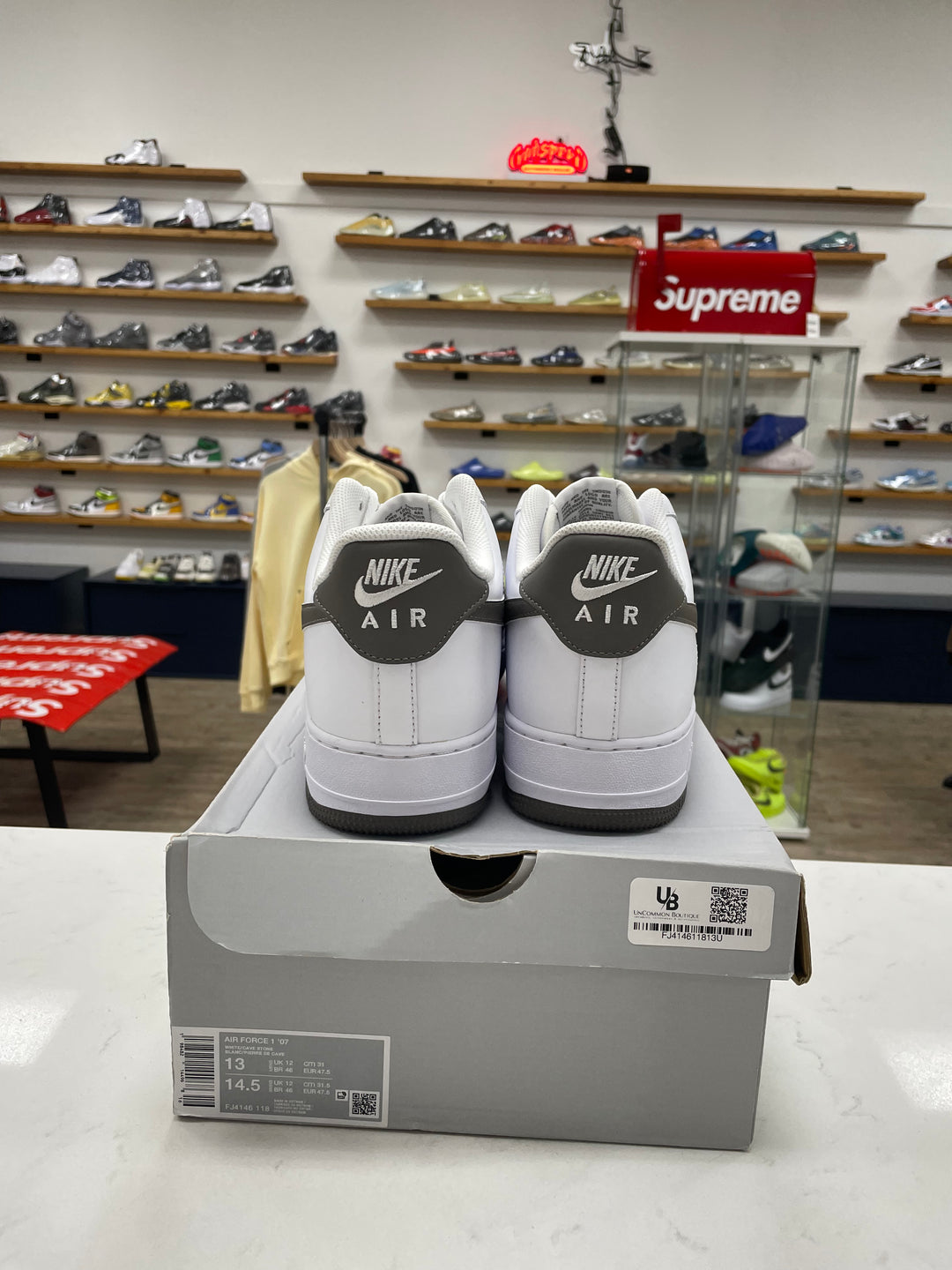 Nike Air Force 1 Low '07 White Light Smoke Grey - Worn