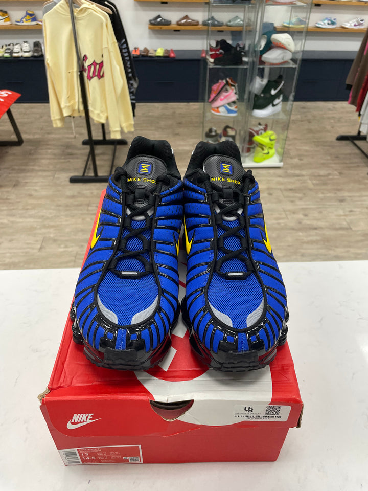 Nike Shox TL Black Lyon Blue Varsity Maize - Worn