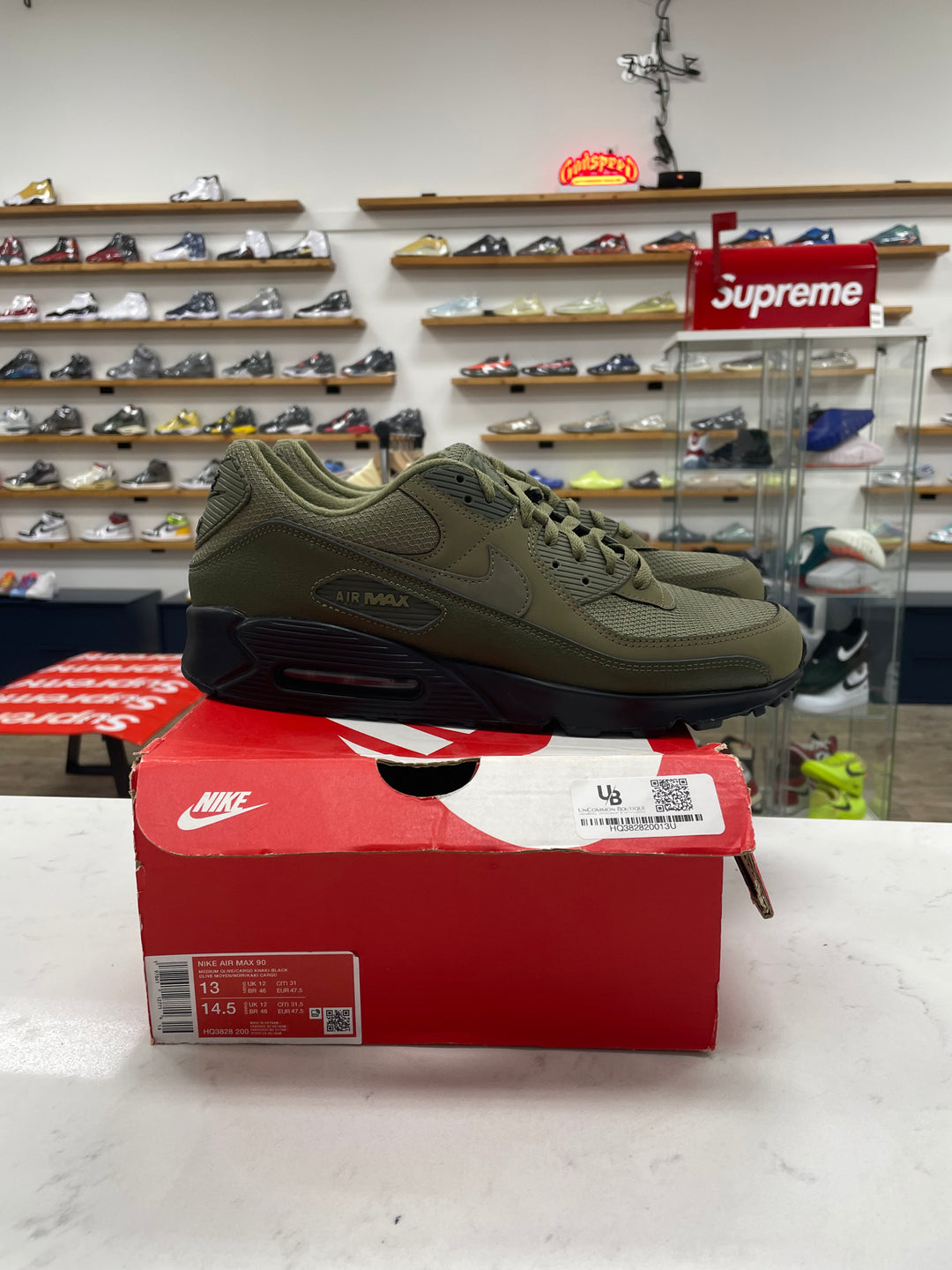 Nike Air Max 90 Reflective Swoosh Medium Olive - Worn