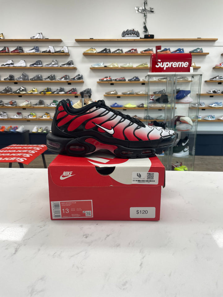 Nike Air Max Plus Pure Platinum University Red Black White - Worn