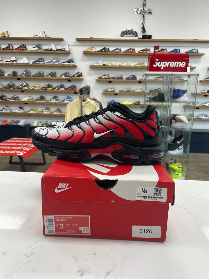 Nike Air Max Plus Pure Platinum University Red Black White - Worn