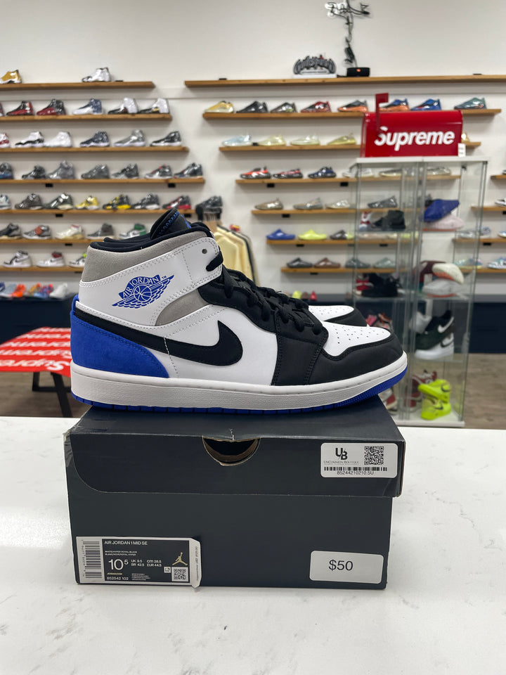 Jordan 1 Mid SE Royal Black Toe - Worn