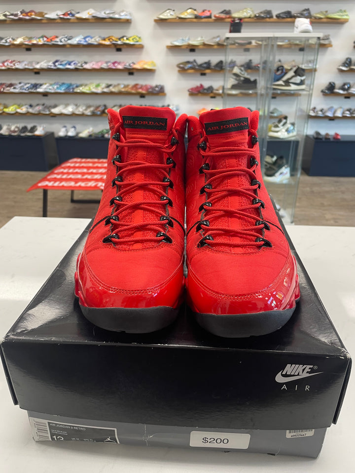 Jordan 9 Retro Chile Red- Worn