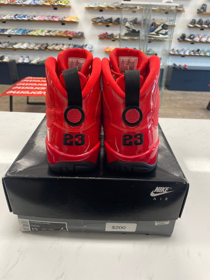 Jordan 9 Retro Chile Red- Worn
