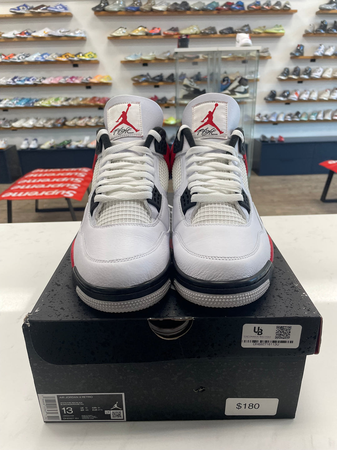 Jordan 4 Retro Red Cement- Worn