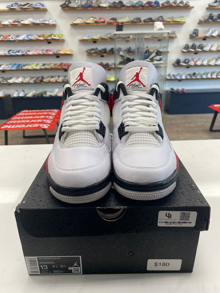 Jordan 4 Retro Red Cement- Worn