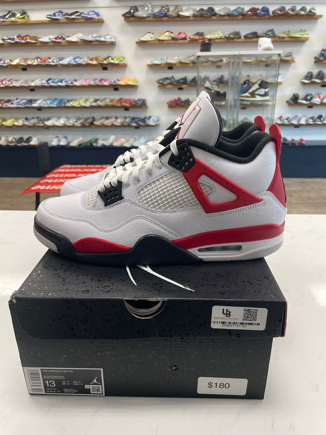 Jordan 4 Retro Red Cement- Worn