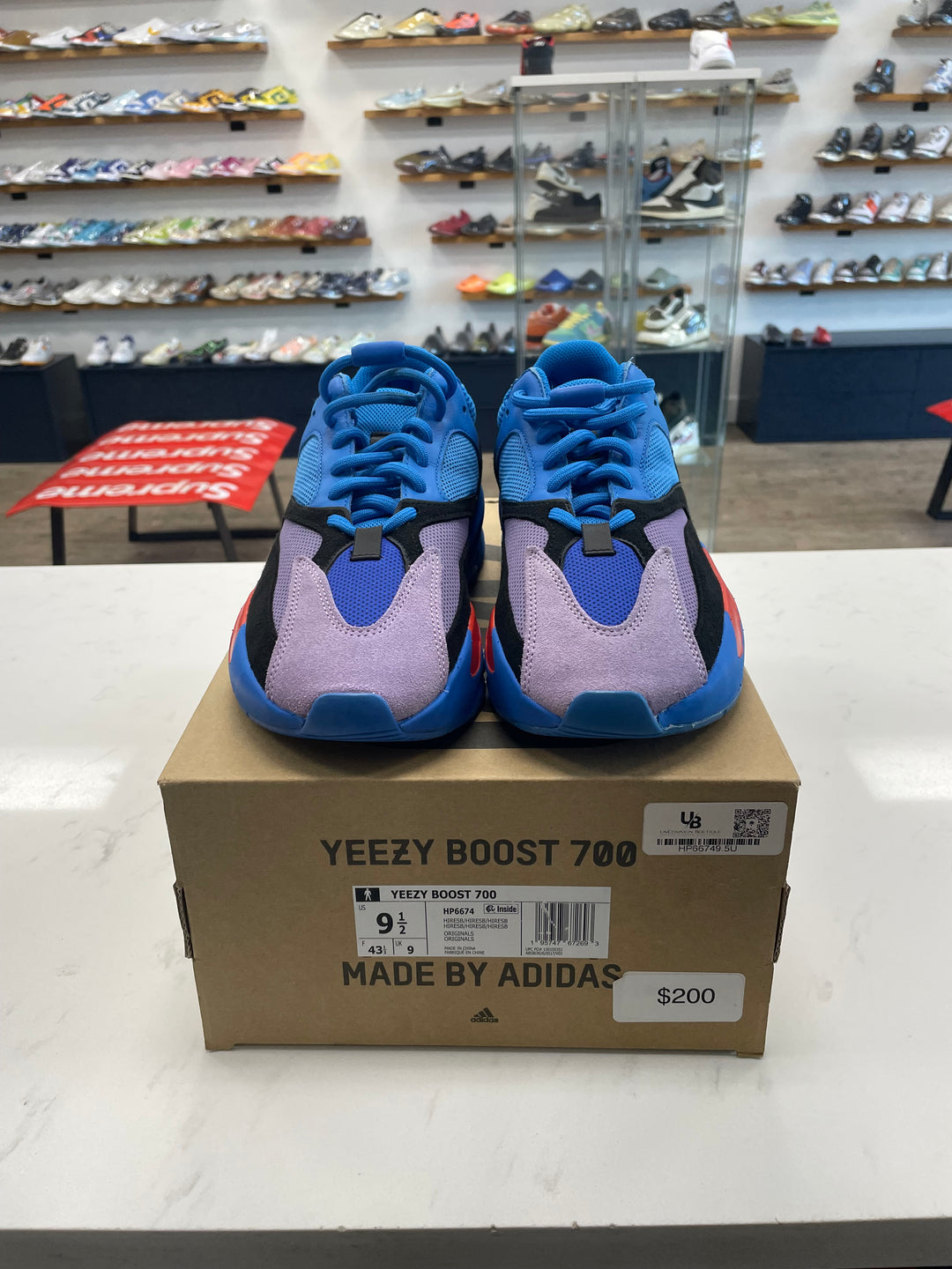 adidas Yeezy Boost 700 Hi-Res Blue- Worn