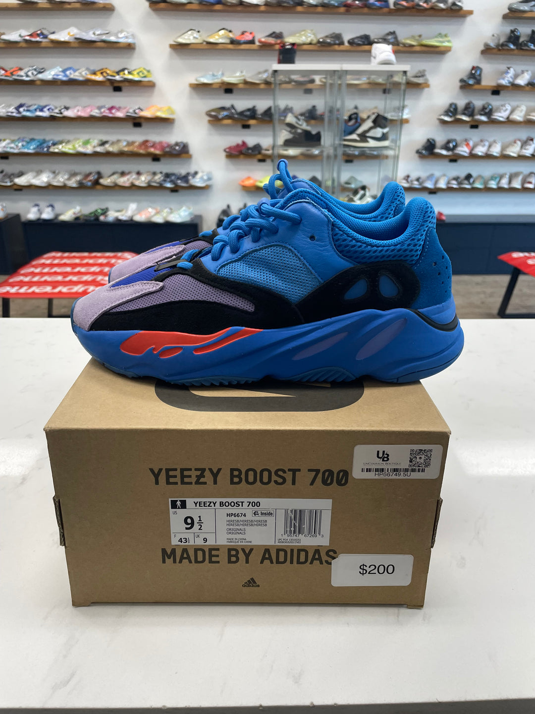 adidas Yeezy Boost 700 Hi-Res Blue- Worn
