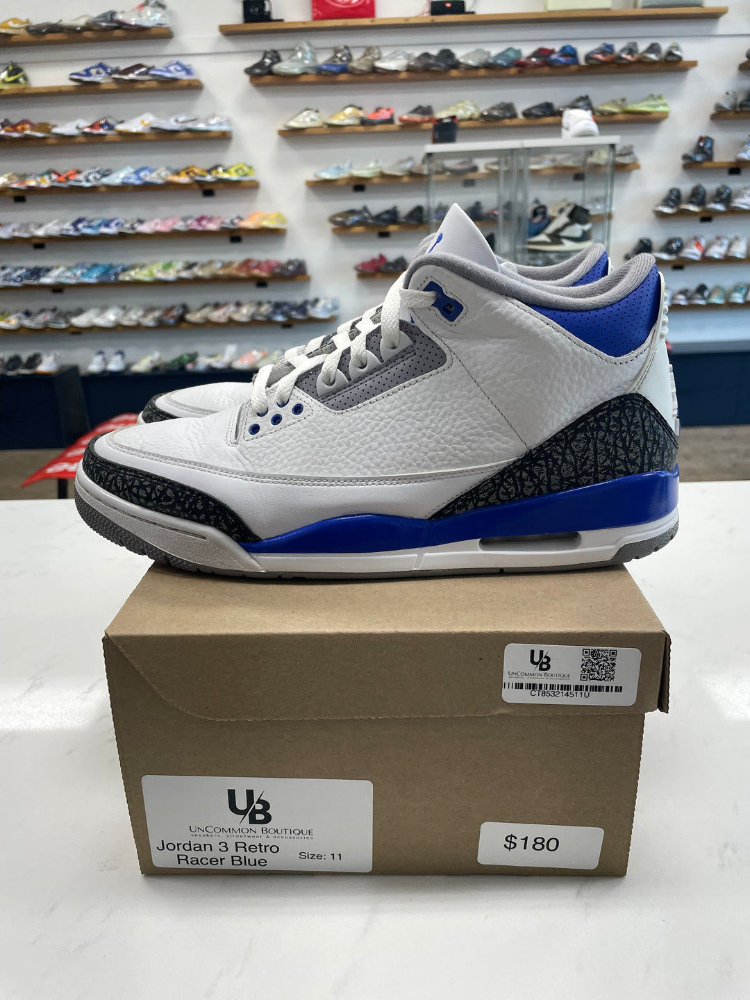 Jordan 3 Retro Racer Blue- Worn