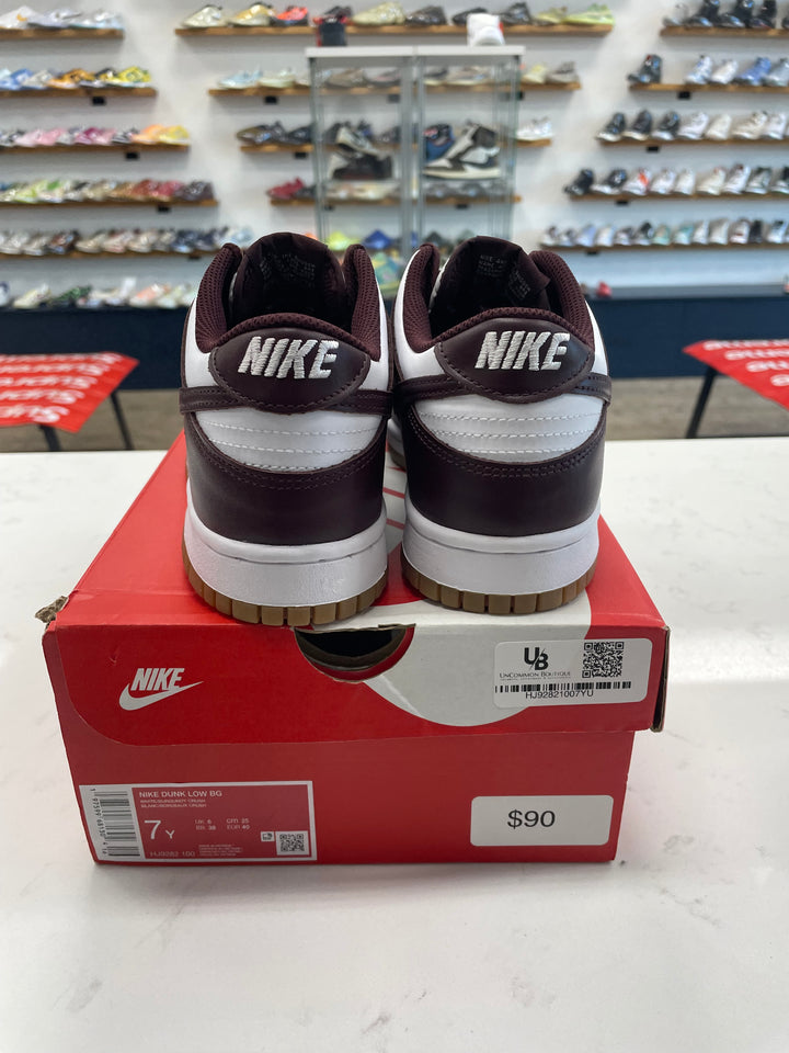 Nike Dunk Low Burgundy Crush Gum (GS)- Worn