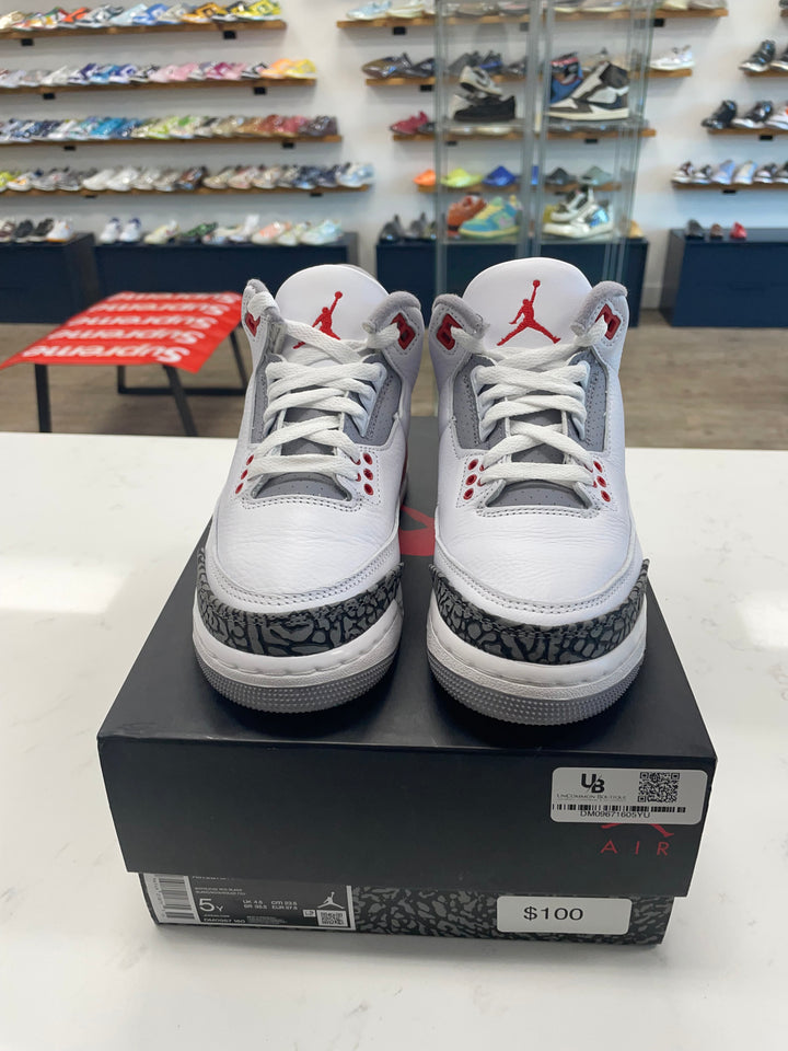 Jordan 3 Retro Fire Red (2022) (GS)- Worn