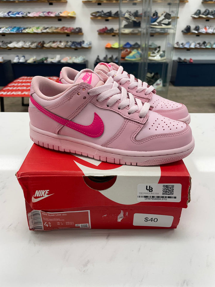Nike Dunk Low Triple Pink (GS) - Worn