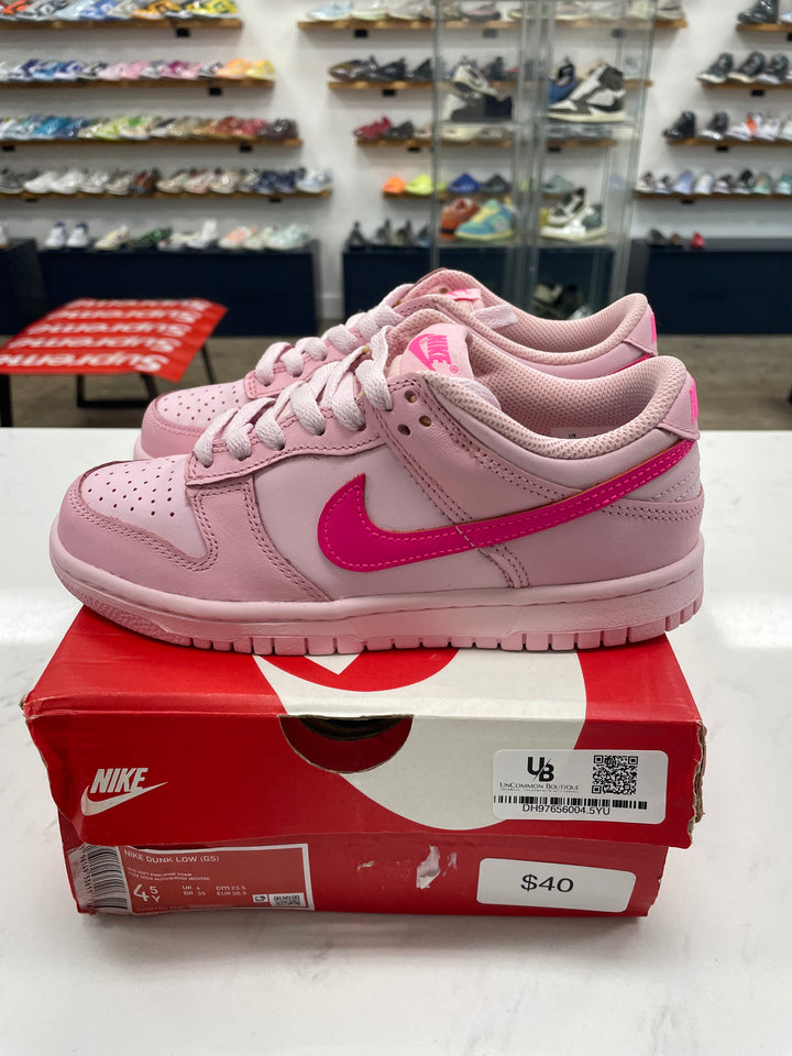 Nike Dunk Low Triple Pink (GS) - Worn