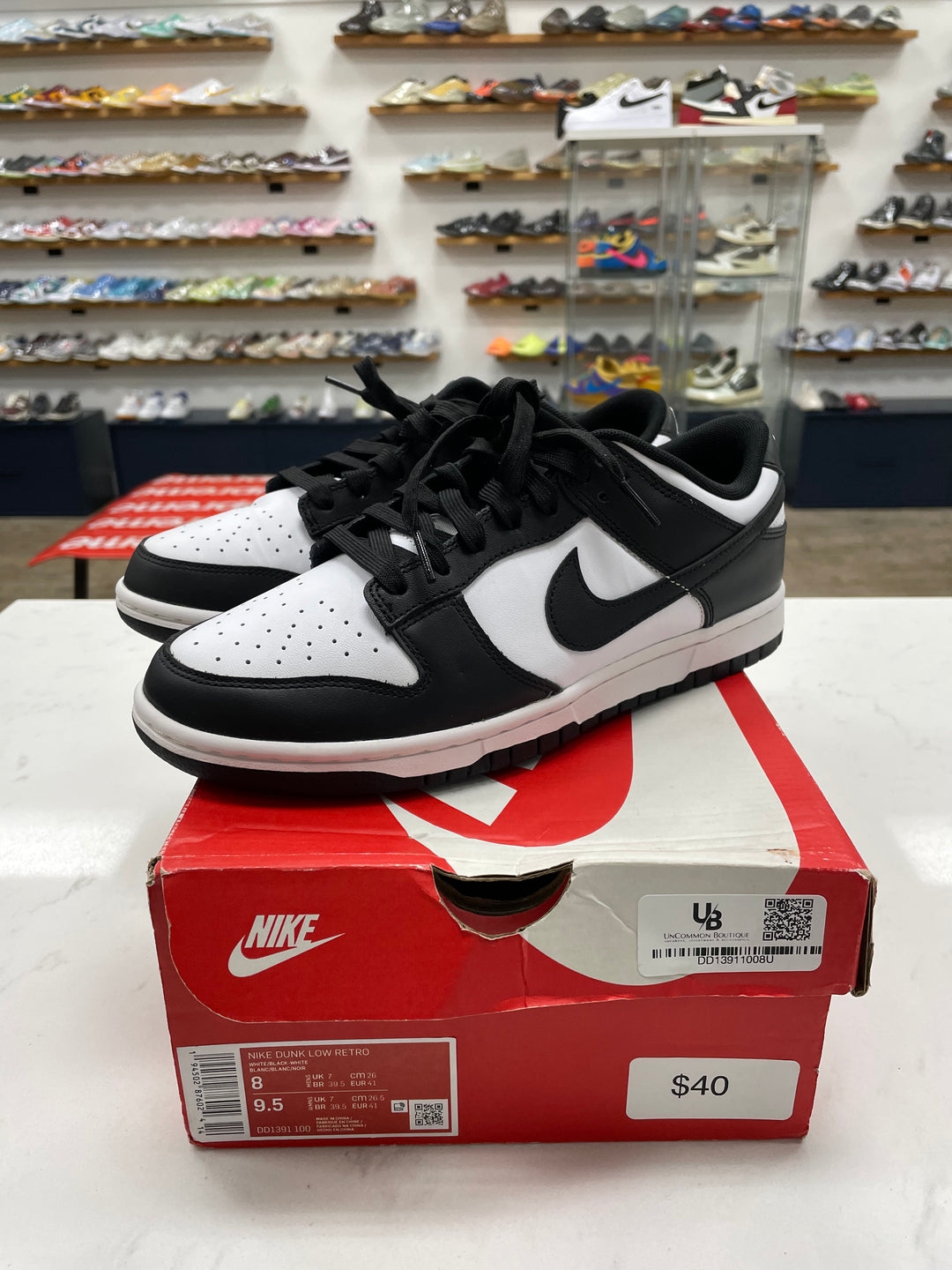 Nike Dunk Low Panda - Worn