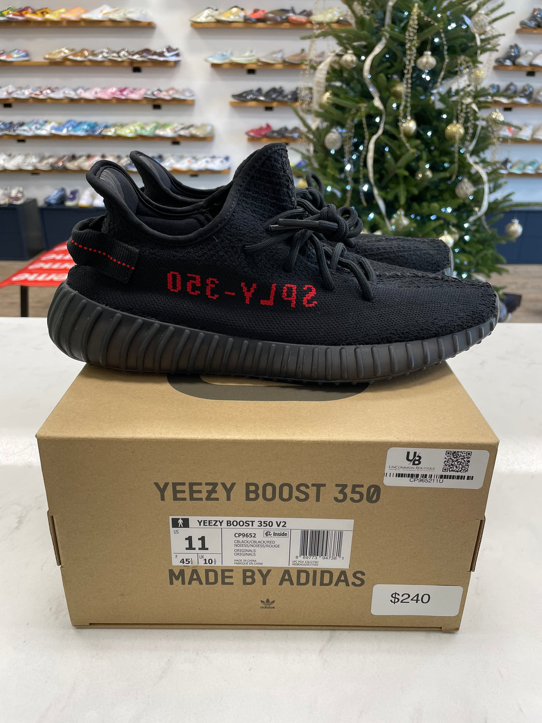 adidas Yeezy Boost 350 V2 Black Red - Worn