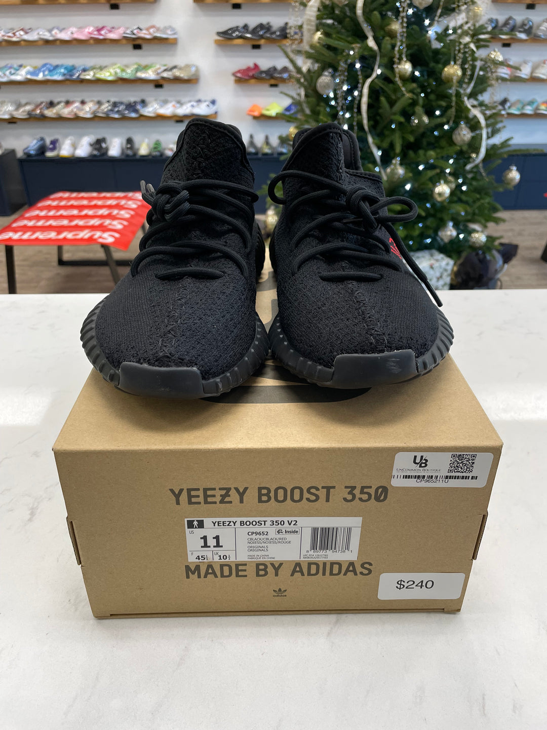 adidas Yeezy Boost 350 V2 Black Red - Worn