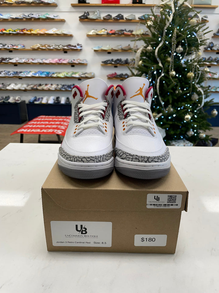 Jordan 3 Retro Cardinal Red - Worn