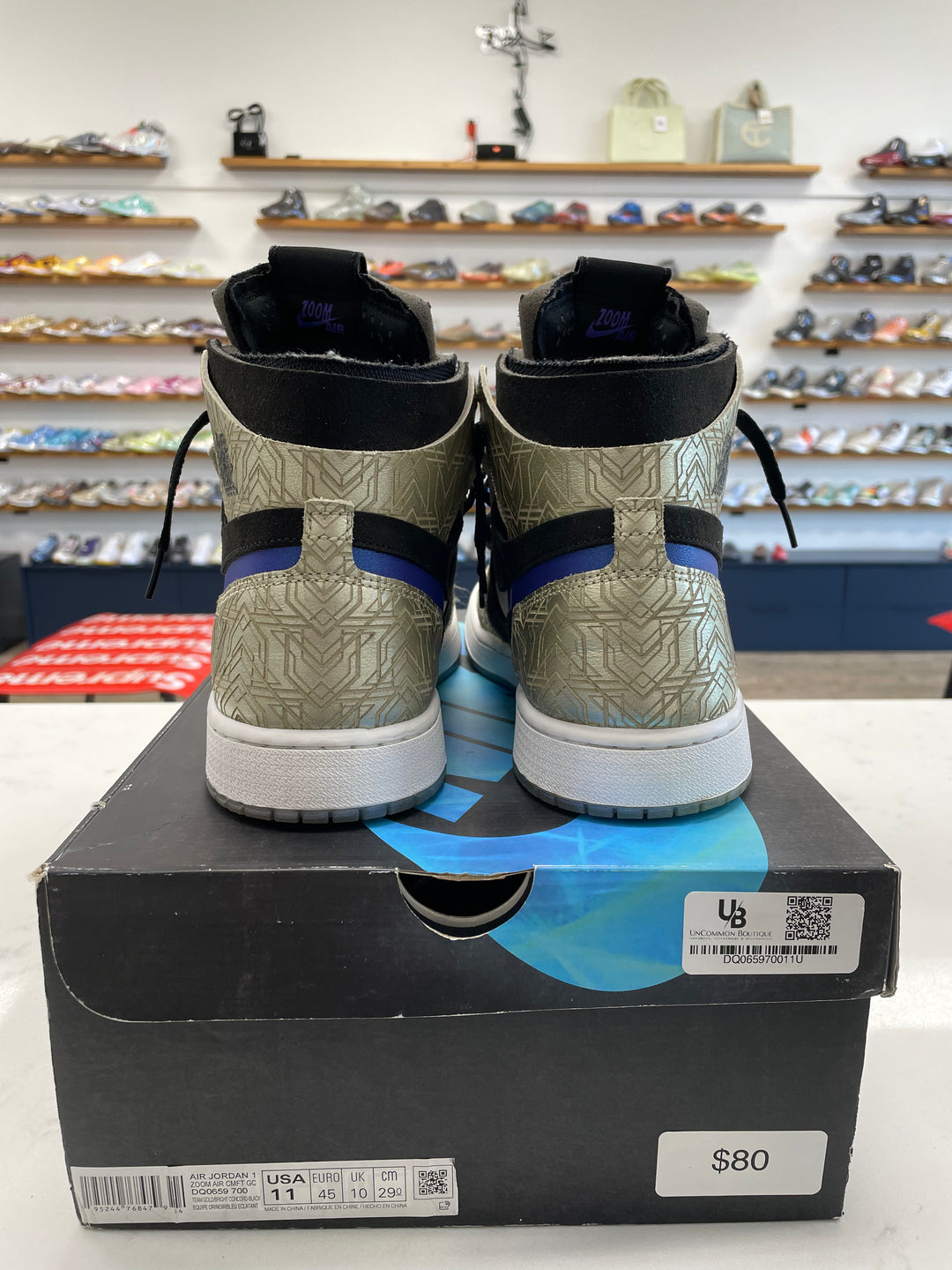 Jordan 1 High Zoom Air CMFT Gold Laser - Worn