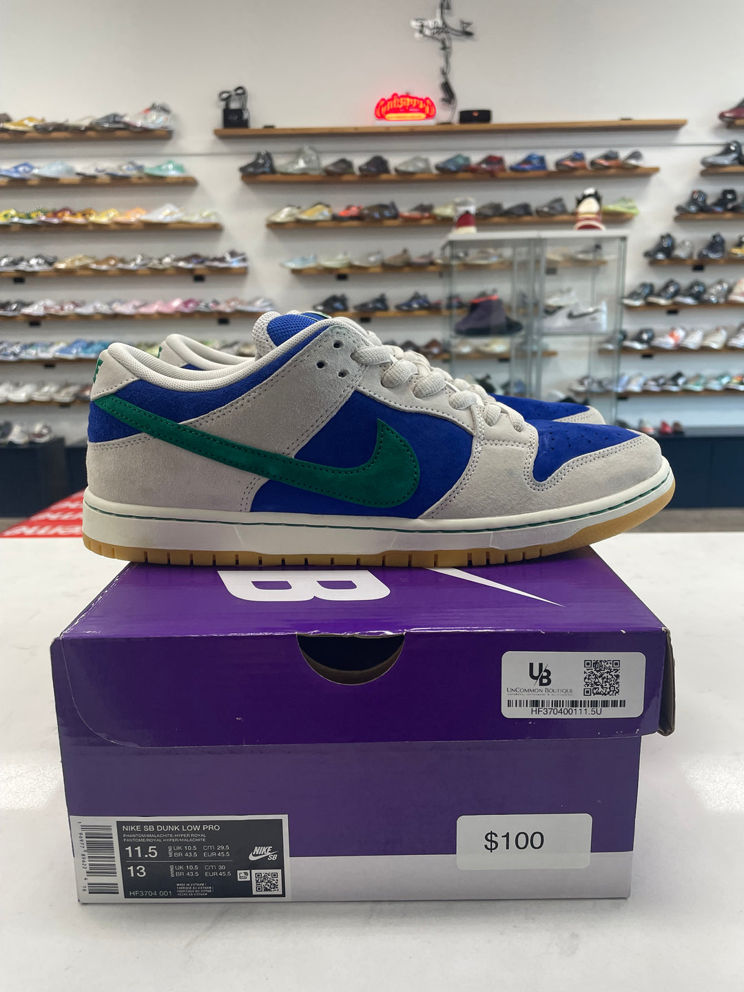 Nike SB Dunk Low Hyper Royal Malachite - Worn