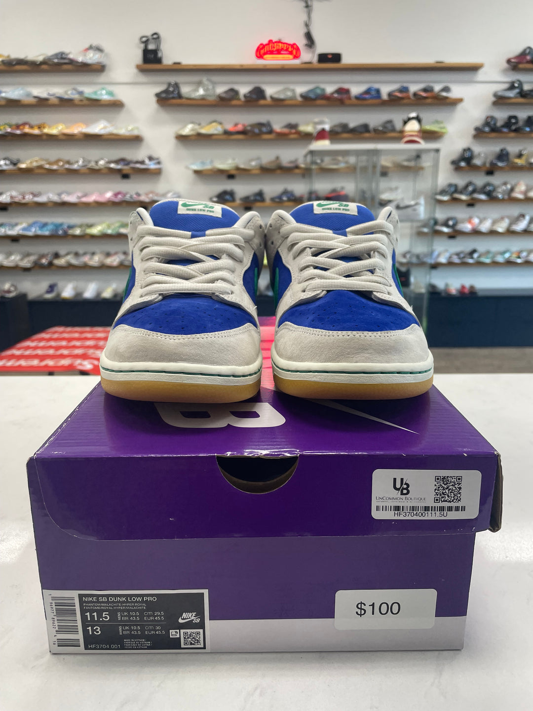 Nike SB Dunk Low Hyper Royal Malachite - Worn