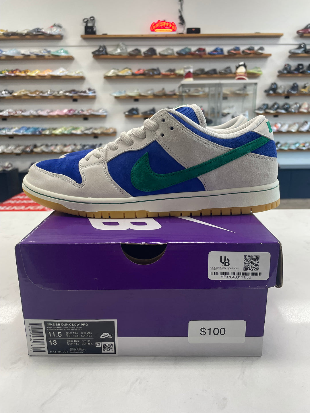 Nike SB Dunk Low Hyper Royal Malachite - Worn