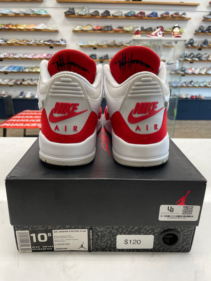 Jordan 3 Retro Tinker White University Red - Worn
