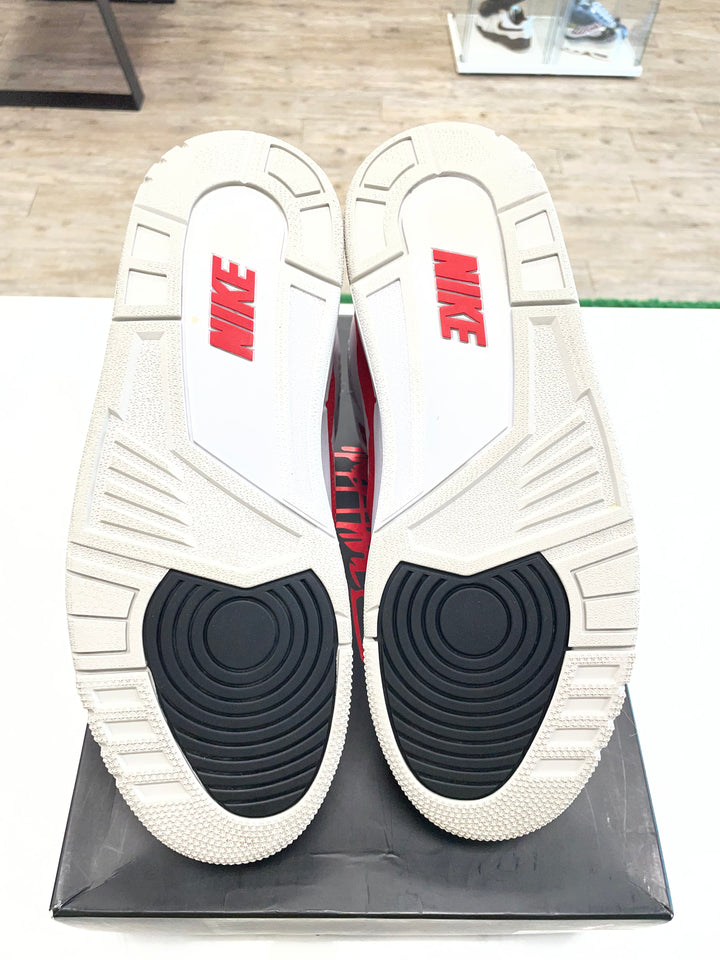 Jordan 3 Retro Tinker White University Red - Worn