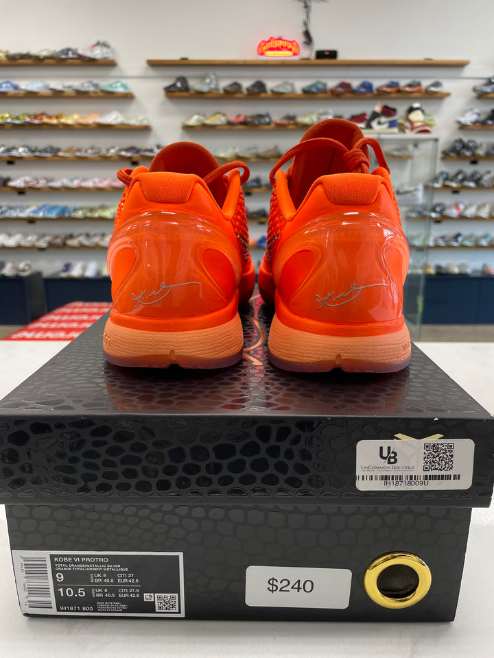 Nike Kobe 6 Protro Total Orange - Worn