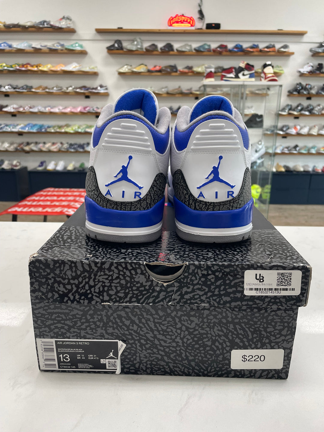Jordan 3 Retro Racer Blue - Worn