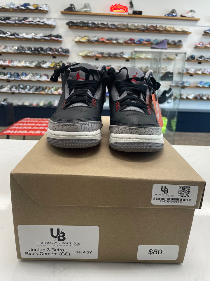 Jordan 3 Retro Black Cement (GS) - Worn
