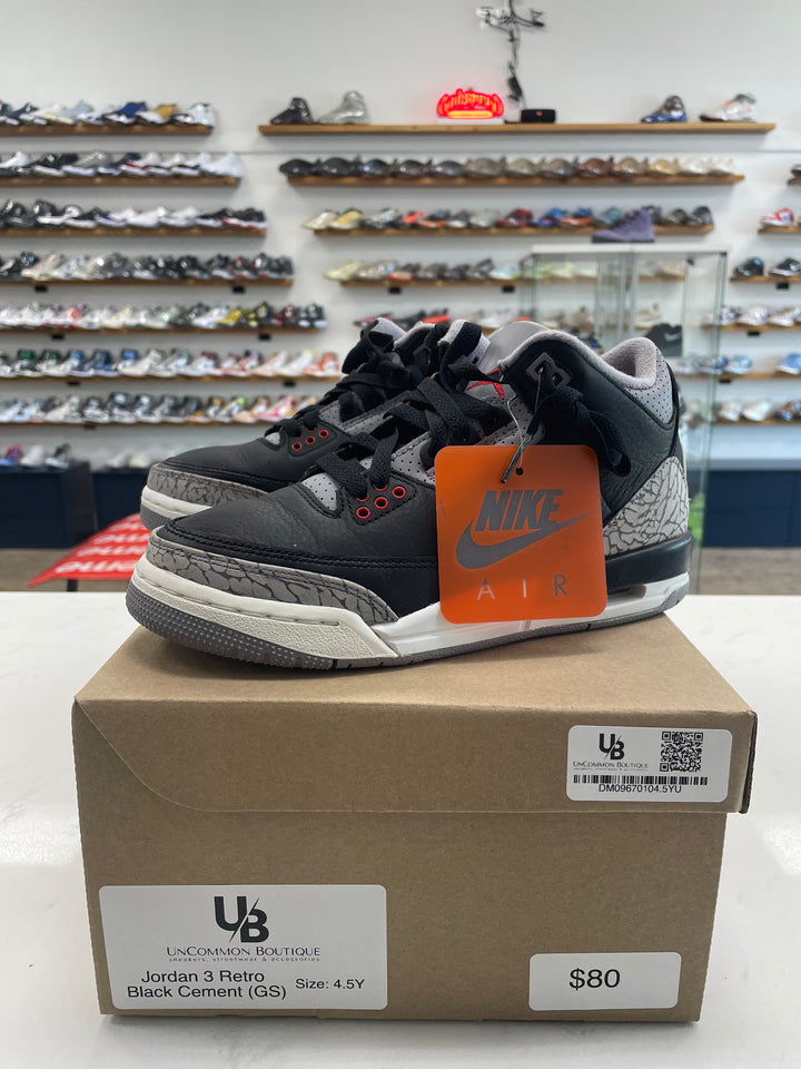 Jordan 3 Retro Black Cement (GS) - Worn