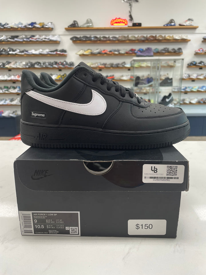 Nike Air Force 1 Low Supreme Black White - Worn