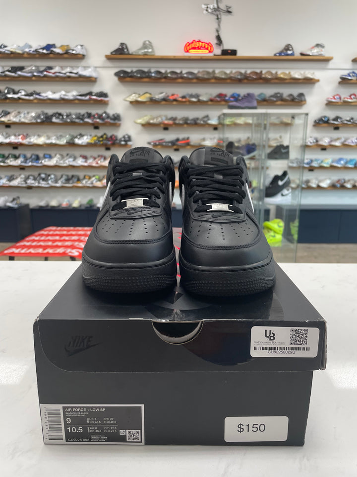 Nike Air Force 1 Low Supreme Black White - Worn