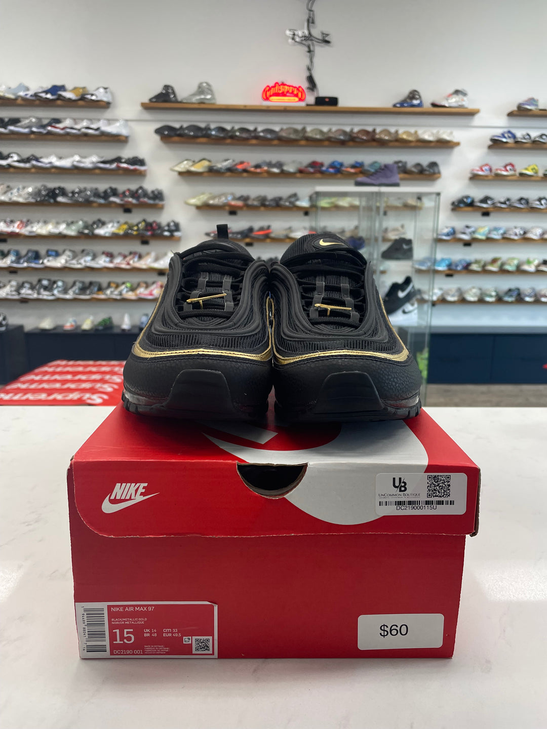 Nike Air Max 97 CM Black Metallic Gold - Worn