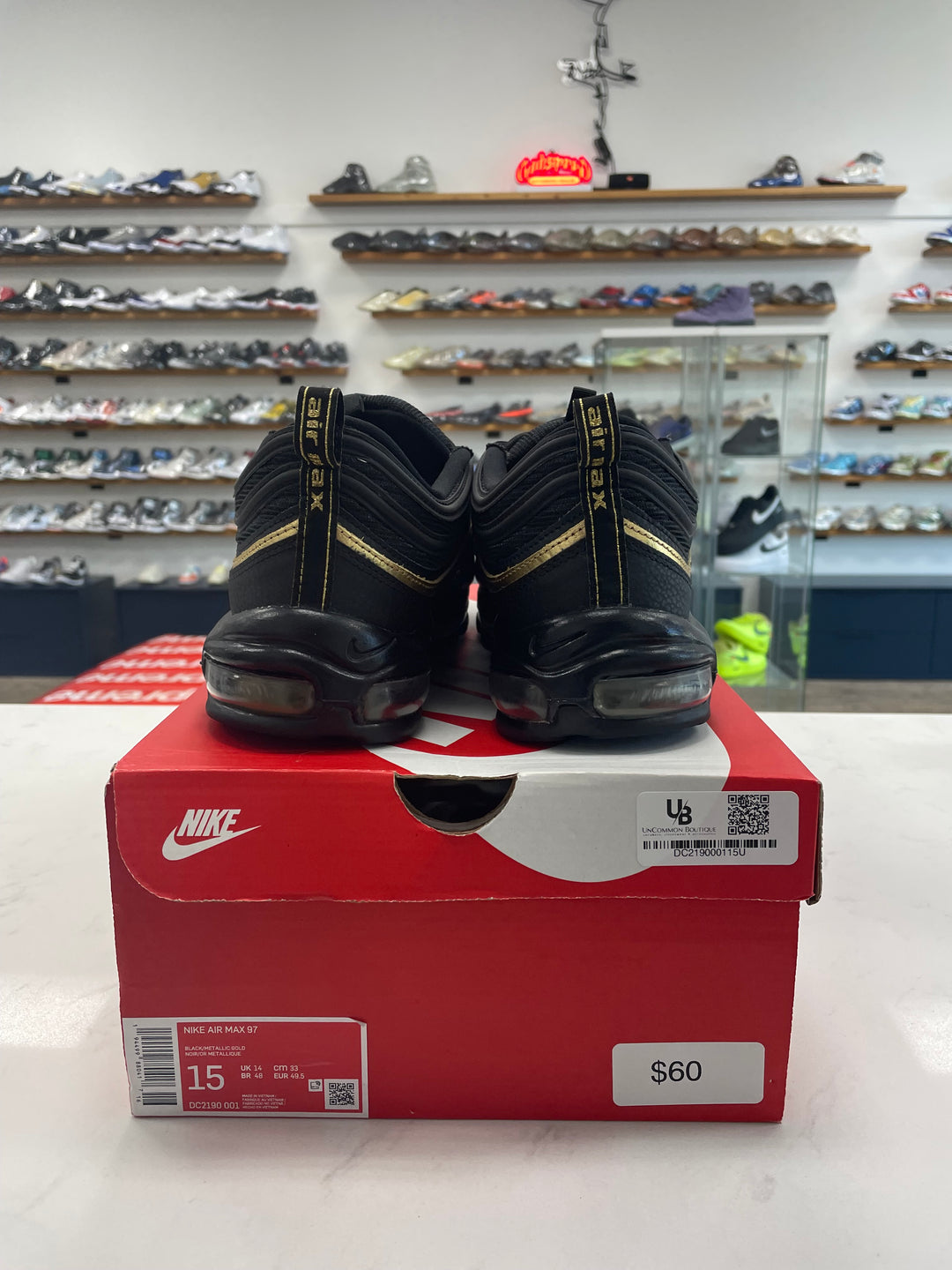 Nike Air Max 97 CM Black Metallic Gold - Worn
